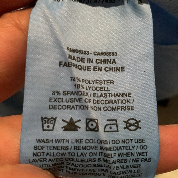 NIKE YOGA DRY FIT T-SHIRT BLUE MENS size medium Tall loose fit DM 6583-412 - Picture 4 of 9